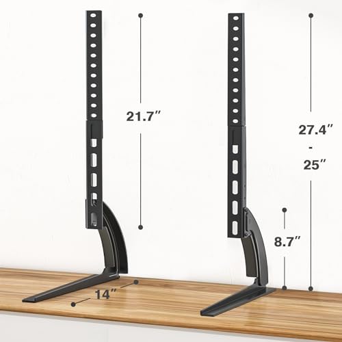 Universal Tabletop TV Stand Base for 27-65 Inch TVs, Height Adjustable