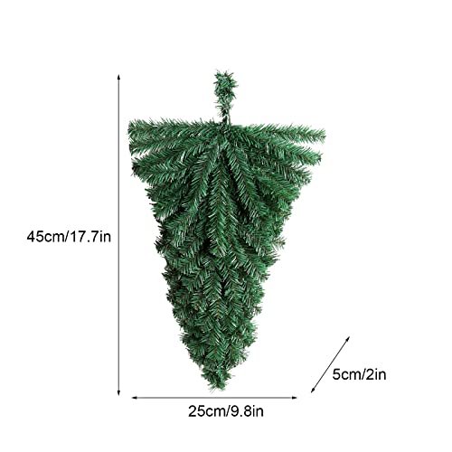 18-inch Artificial Christmas Teardrop Swag, Faux Pine Needle Door Decor