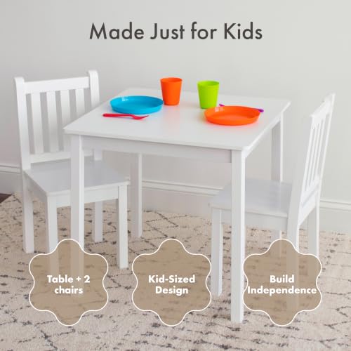 Kids Toddler Table and 2 Chair Set - Durable Wood Activity Furniture