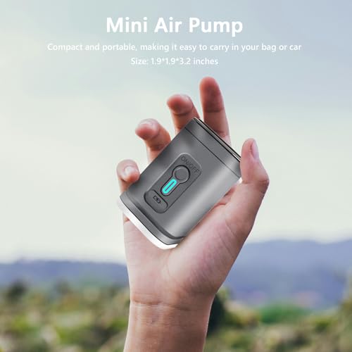 Mini Electric Air Pump for Inflatables with LED Light - Rechargeable & Portable