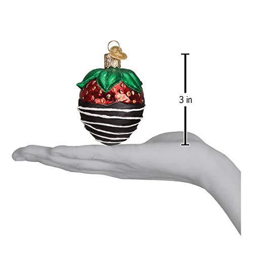 Old World Christmas Chocolate Dipped Strawberry Glass Ornament – Chocolate Strawberry