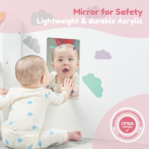 Self-Adhesive Shatterproof Acrylic Wall Mirror for Kids Bedroom and Nursery