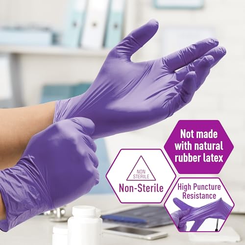 MedPride Powder-Free Nitrile Exam Gloves - Medium Iris Blue 100 Count