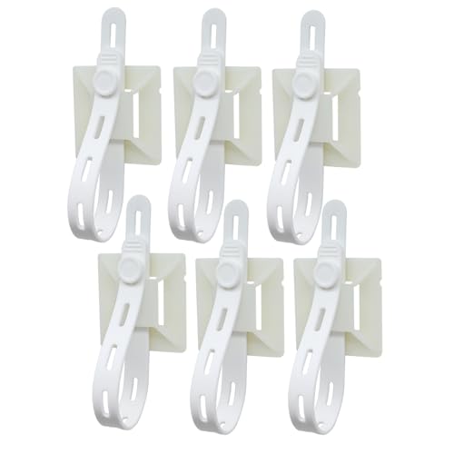 Damage-Free Adhesive Garland Hangers with Adjustable Cable Ties - 6 Pack