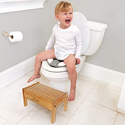 Bamboo Kids Step Stool - Non-Slip Lightweight Potty Training Stool