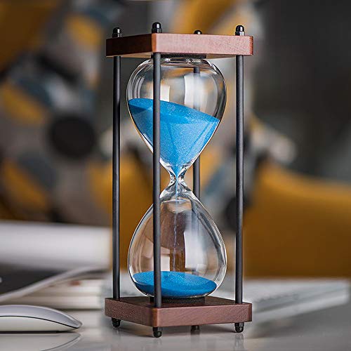 AKAKA MUNING Large Hourglass Timer 60 Minute – Decorative Blue Sandglass