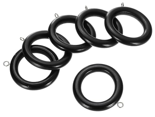 20 Pack Beech Wood Curtain Rings, 1.8-Inch Interior Diameter for Drapery