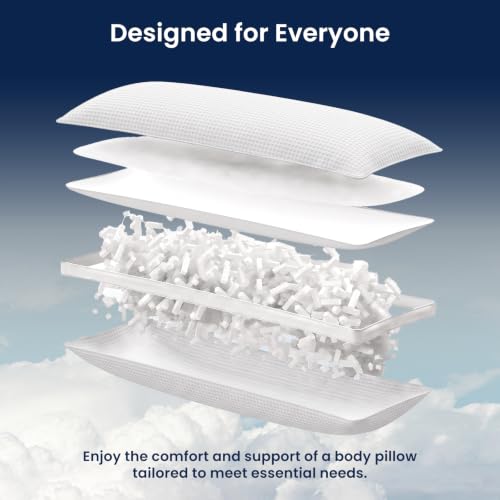 Waffle Weave Body Pillow for Side Sleepers - 20x54 Inch