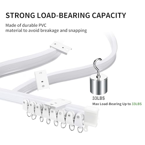 Flexible 9.8ft Ceiling Curtain Track System for Room Dividers and RVs