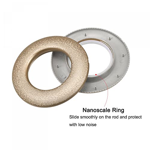 24 Pack Plastic Curtain Grommets, 1-9/16 Inch Inner Diameter, Gold Tone