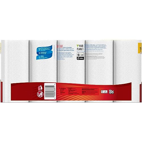 1-Ply White Mega Roll Paper Towels - Absorbent Perforated Sheets (Bulk Case)