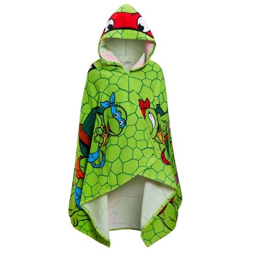 Teenage Mutant Ninja Turtles Hooded Towel Raphael Poncho 100% Cotton Beach Towel Dress up Bathtowel Swimming Wrap