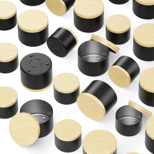 48PCS Metal Candle Tins Set - 24 x 8oz & 24 x 4oz with Lids