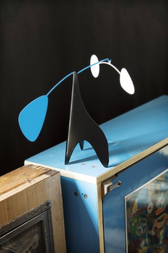 Modern Desktop Kinetic Mobile Sculpture - Powder-Coated Aluminum
