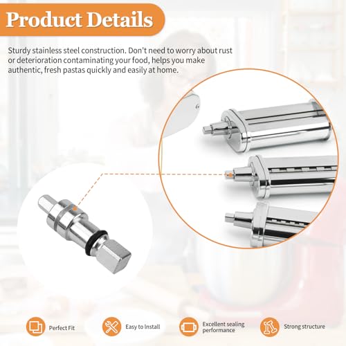 Pasta Attachment Shear Shaft Coupler for Stand Mixer Pasta Roller & Cutter