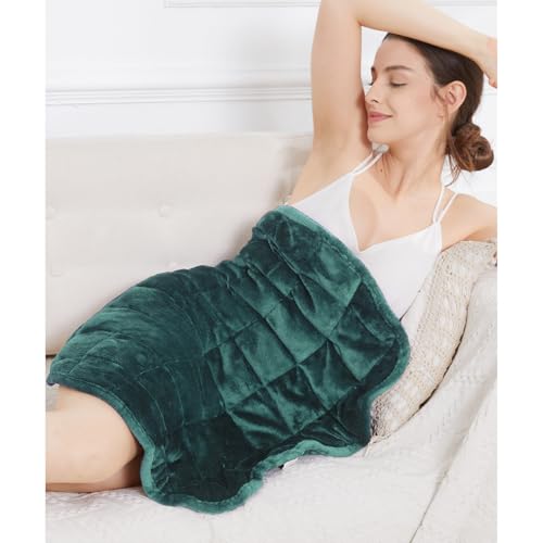 7lbs Weighted Lap Blanket for Adults - Cozy Flannel Travel Pad