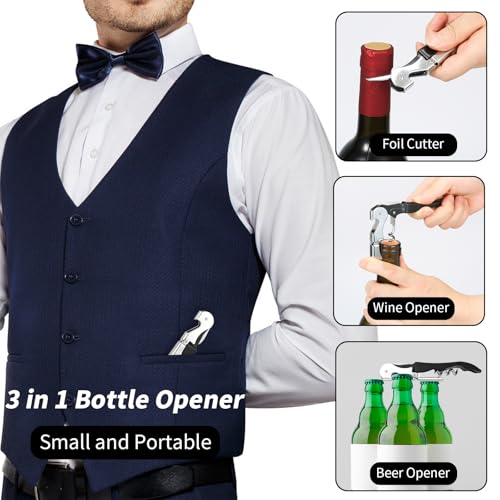 Black 2 PCS Waiter Corkscrew Wine Opener Heavy Duty Bottle Openers