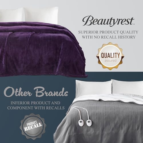 Heated Blanket Full Size - Fast Heating Electric Blanket, Soft Plush, 20 Heat Settings, Auto Shut Off