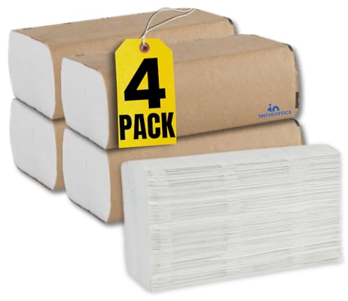 Multifold Paper Towels - 1-Ply Folded Hand Towels, 9" x 9.45" (4 Pack)