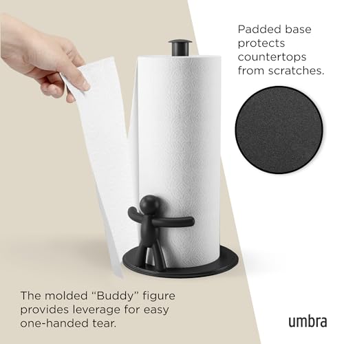 Umbra Buddy Paper Towel Holder, Black