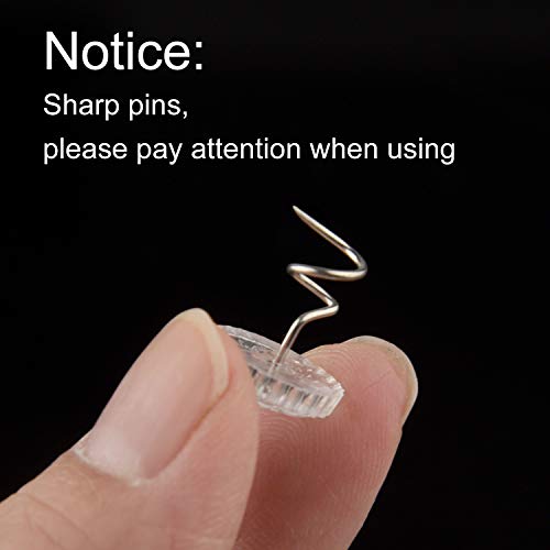 Clear Head Upholstery Twist Pins for Bed Skirts & Slipcovers - 50 Pack