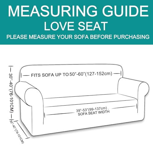 Stretch Loveseat Cover - Washable Pet Friendly Sofa Slipcover