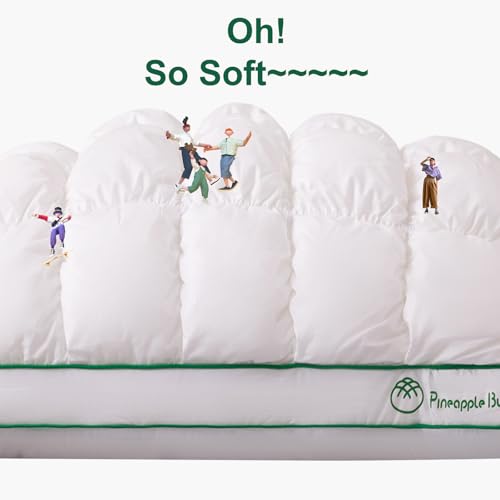 Fluffy Queen Size Bed Pillow - Soft Down-Alternative Filling