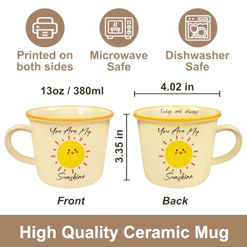 You Are My Sunshine 11oz Coffee Mug – Funny Yellow Cute Gift for Women