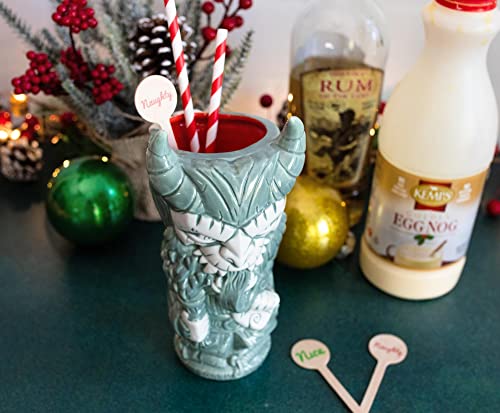 Krampus Ceramic Tiki Mug - 18oz Collectible Holiday Cocktail Cup