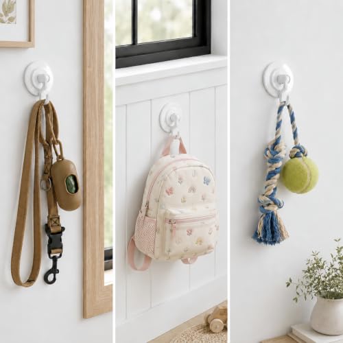 360° Swivel Adhesive Hooks - 4-Pack Heavy Duty Wall & Ceiling Decor Hangers