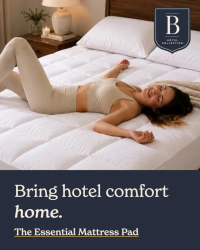 Queen Mattress Pad - Soft Pillowtop, Breathable & Noiseless