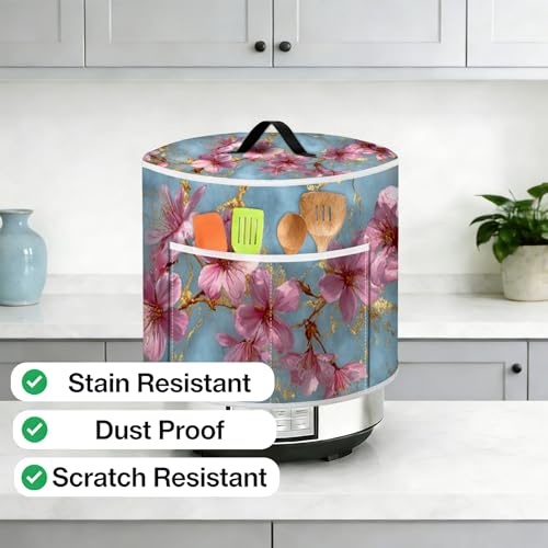 Universal Kitchen Appliance Dust Cover with Storage Pockets for Pressure Cookers