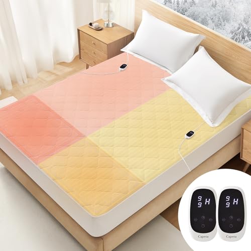 Heated Mattress Pad with Multi-Zone Control - Queen Size 60''x80''