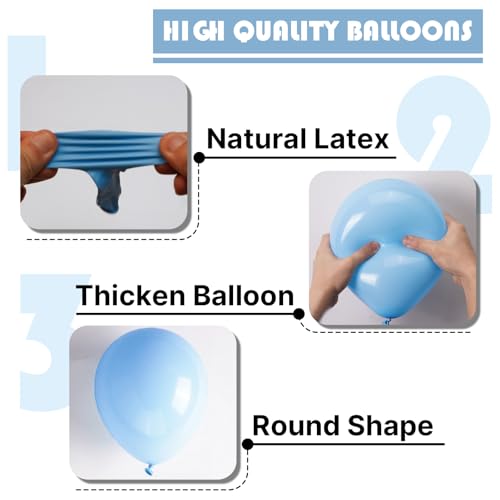 PartyWoo Pastel Rainbow Balloons 12 Inch 100 Pack Thick Latex Party Decor