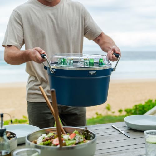 YETI Rambler Beverage Tub Navy - Insulated Cooler for Drinks & Bottles