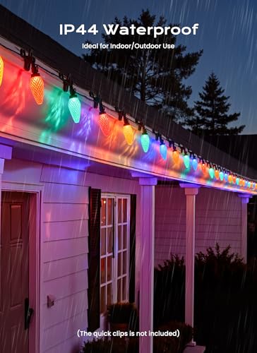 Minetom Multicolor 82FT LED Christmas String Lights with 100 Connectable Bulbs & 8 Modes