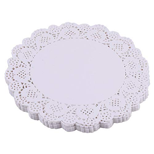 10.5-Inch White Lace Paper Doilies - Decorative Disposable Placemats (100 PK)