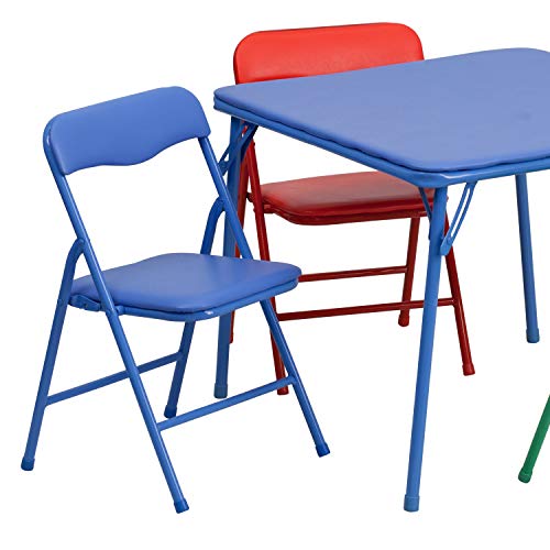Kids 5-Piece Folding Activity Table and Chair Set for Playroom & Daycare