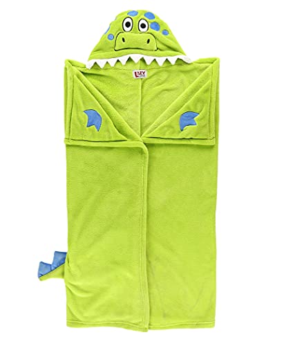 Dinosaur Wearable Hooded Blanket for Kids - Soft Fleece Animal Hoodie