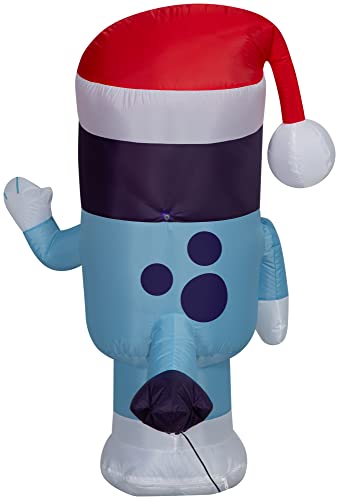 Gemmy 3.5 FT Bluey Christmas Inflatable with Santa Hat – Lighted