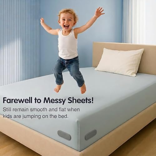 Adjustable Bed Sheet Holder Clips - Secure Fitted Sheet Straps