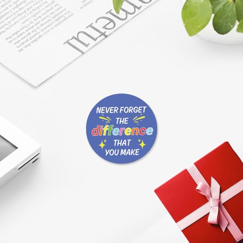 FAJUXIS Round Fridge Magnet - Never Forget the Difference You Make | Inspirational Gift in Gift Box