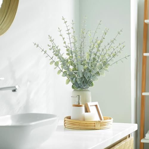 18pcs Artificial Eucalyptus Stems, 14.5-Inch Lifelike Greenery Branches