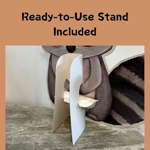 12-Inch Woodland Animal Cutouts with Stands - 9 Piece Party Decor Set