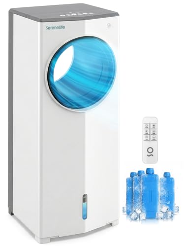 Portable Evaporative Air Cooler 4L Water Tank with Remote & Ice Packs