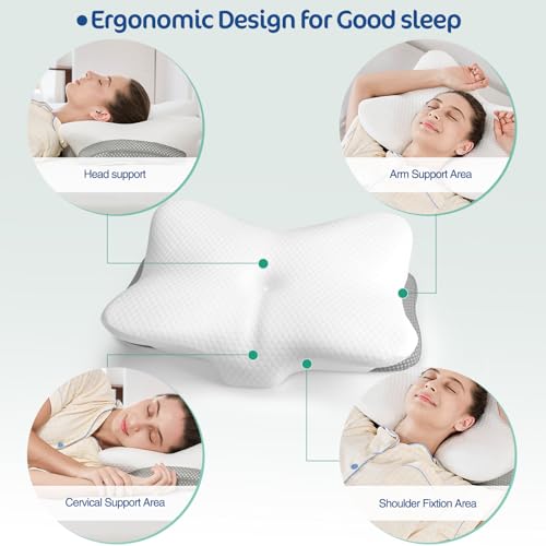 Ergonomic Memory Foam Cervical Pillow for Neck and Shoulder Pain