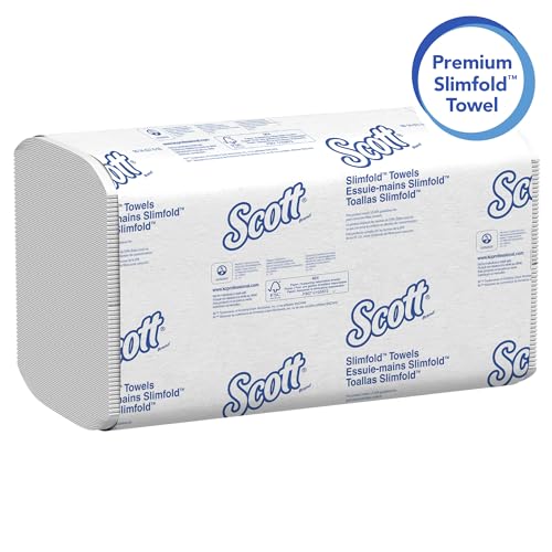 Slimfold Paper Towels, Bulk Case of 24 Packs (2,160 Sheets) - White