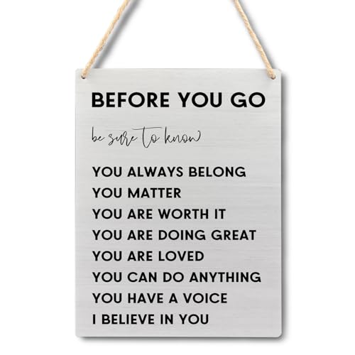 Positive Affirmations Wood Wall Sign, Inspirational Rustic Decor