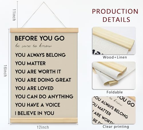 Positive Affirmations Wall Art 12x16 Inspirational Wooden Poster for Classroom and Office