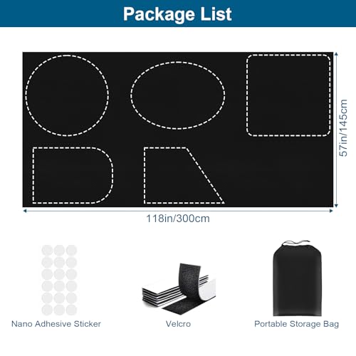 100% Blackout Window Shades - Portable DIY Blinds for Travel